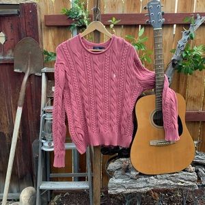 Polo by Ralph Lauren Pink Cable Knit Sweater
